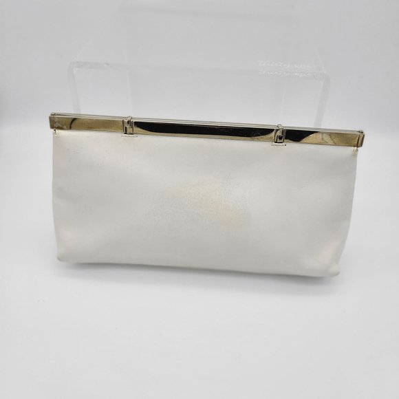 Salvatore Ferragamo White Leather Clutch (see pics) - Picture 2 of 11